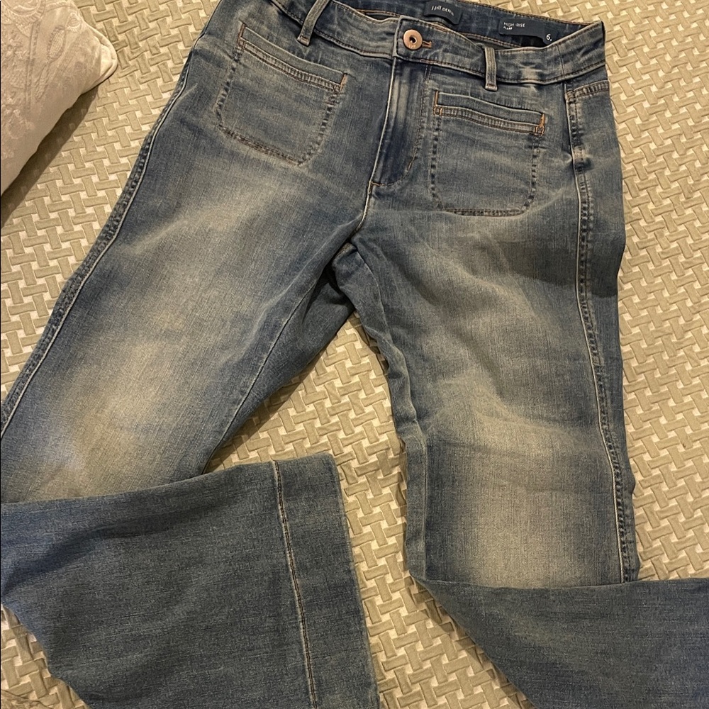 J. Jill Flare Wide Leg Blue Jeans